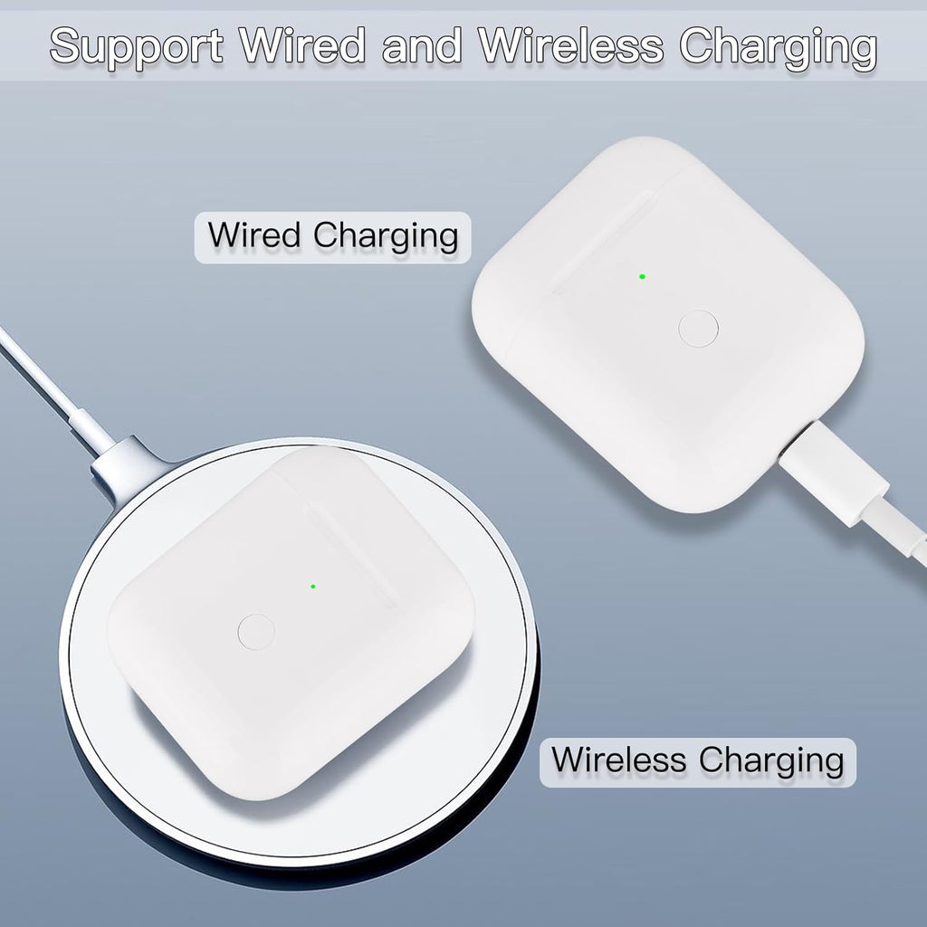 Replacement for Airpods 2 and 1 Charging Case,Support Both Wired and Wireless Charging,for iPods 2nd and 1st Generation Charger case(AP2C01)