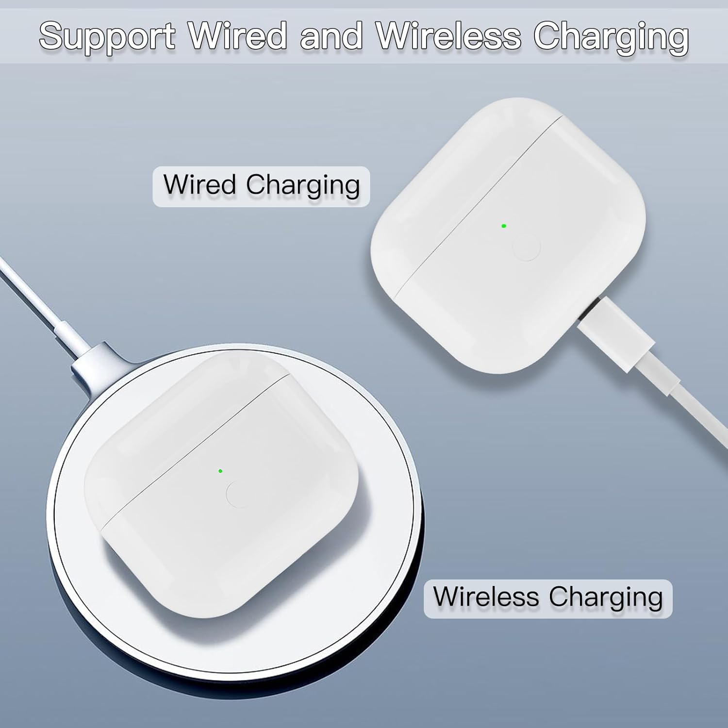 Replacement for AirPods 3rd Gen Wireless Charging Case,Only Compatible with AirPod 3rd Generation Charger Cases, with Lightning, White(AP3C01)