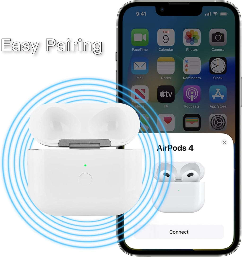 Replacement Charging Case for AirPods 4th Generation USB-C,Wireless Charger Cases Compatible with Airpod 4 gen Replacement case, Support Blue-Tooth Pairing,(AP4C01)