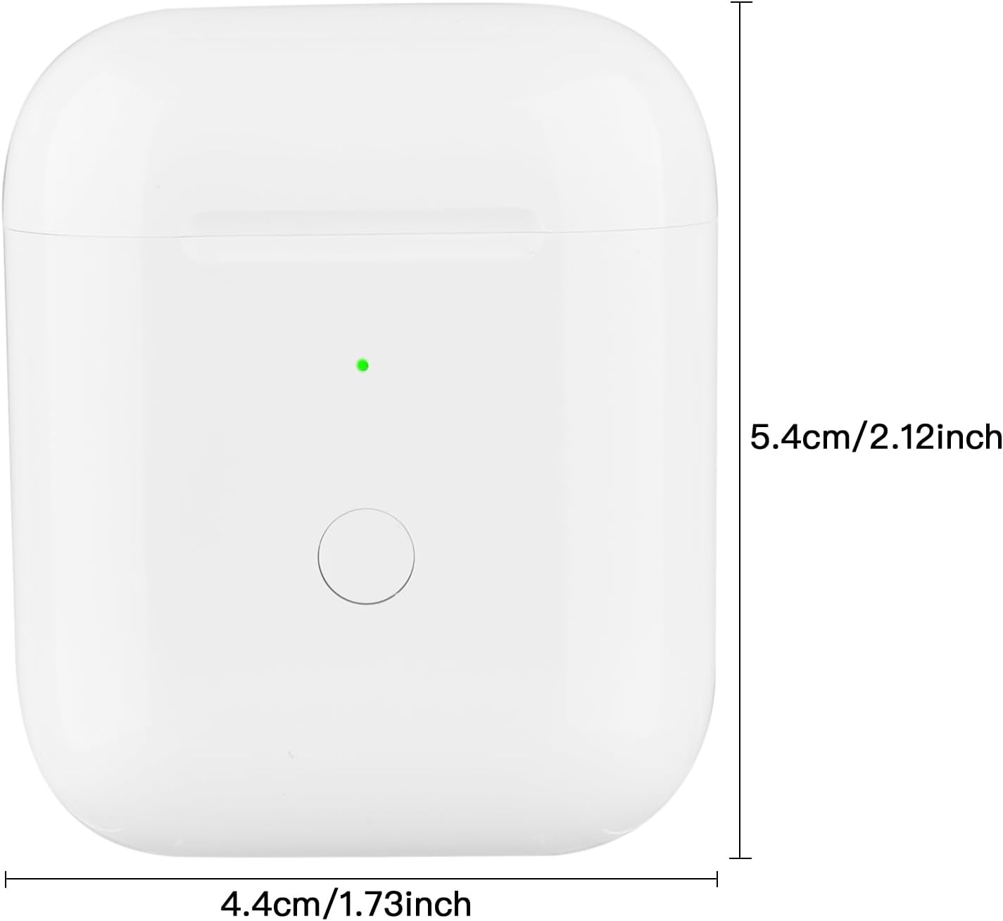 Replacement for Airpods 2 and 1 Charging Case,Support Both Wired and Wireless Charging,for iPods 2nd and 1st Generation Charger case(AP2C01)